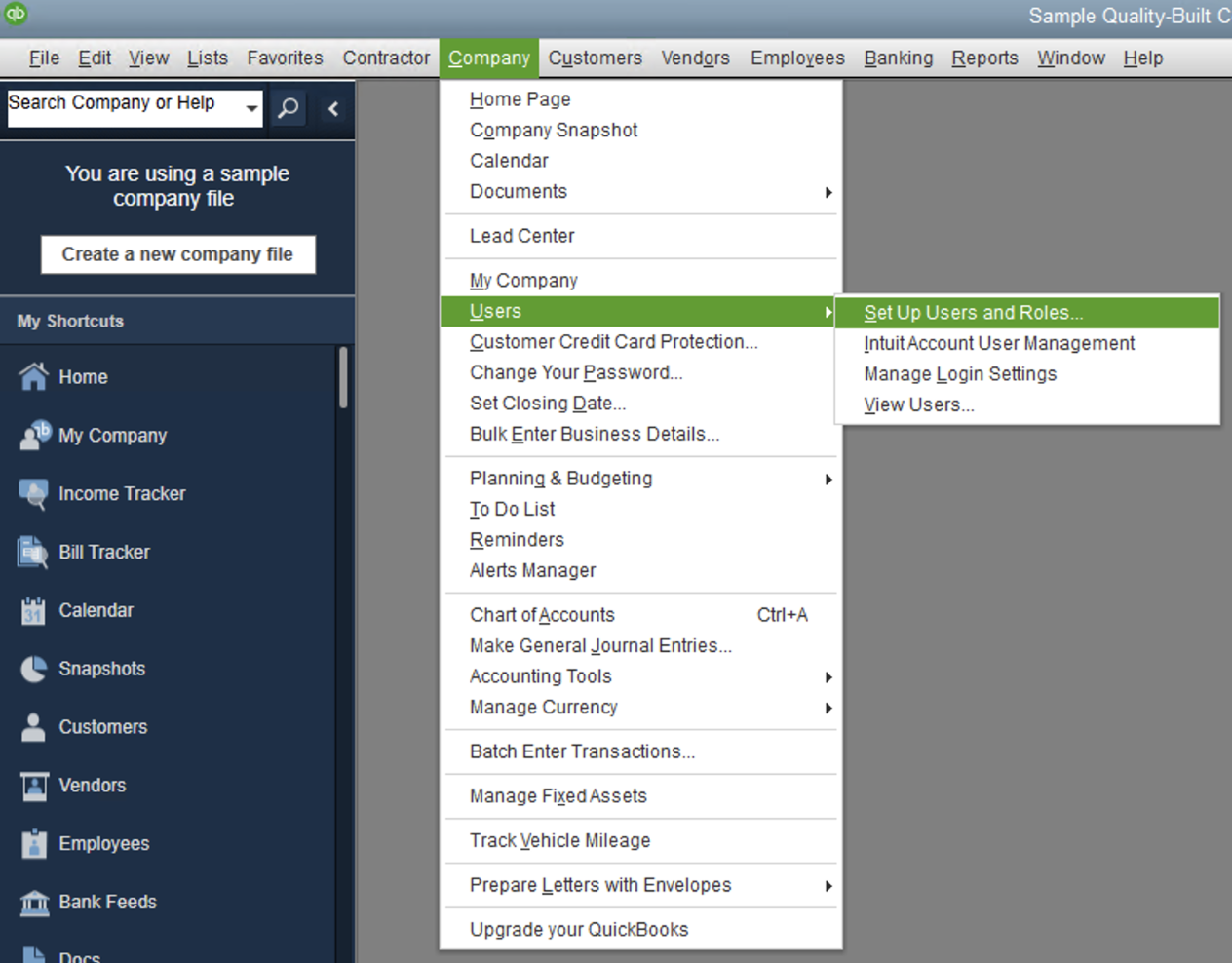 Set Up Users and Roles