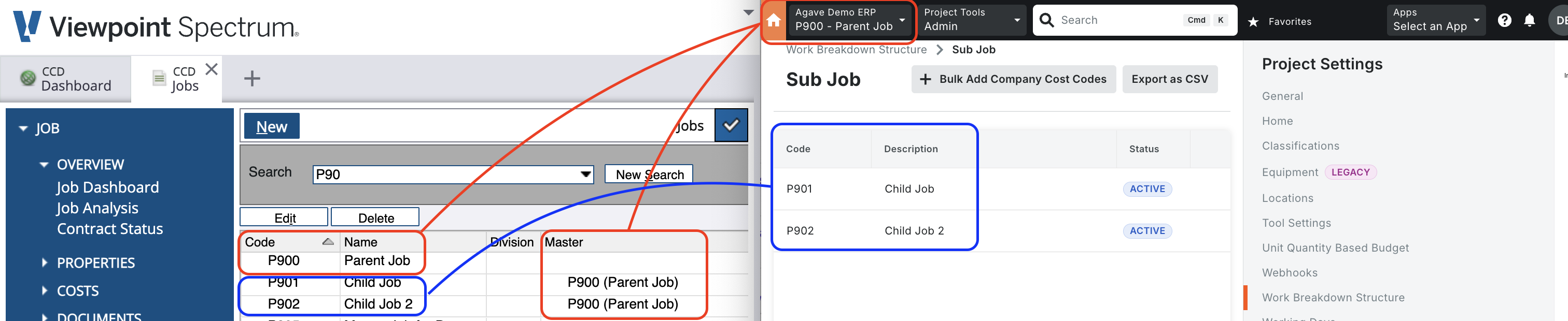 Procore and Spectrum Visual Mapping