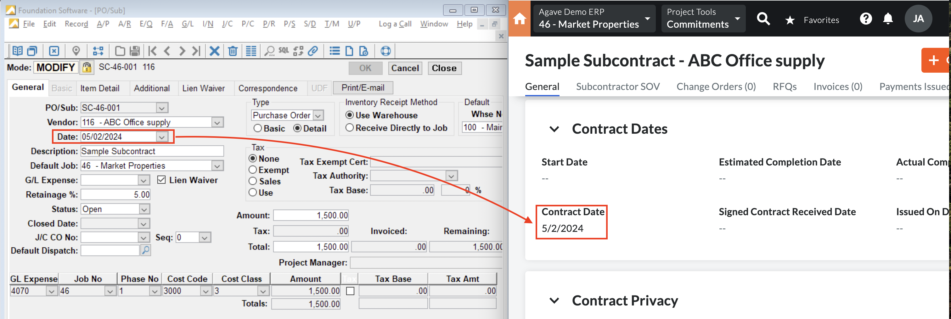 Foundation and Procore Visual Mapping