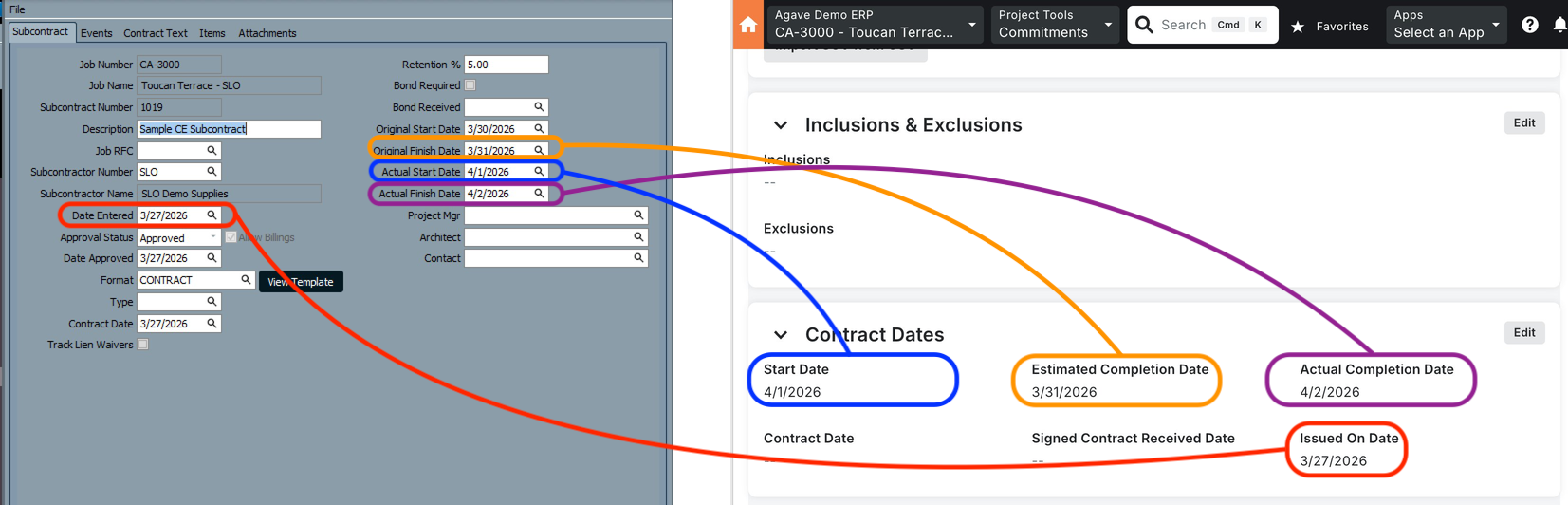 Procore and ComputerEase Visual Mapping