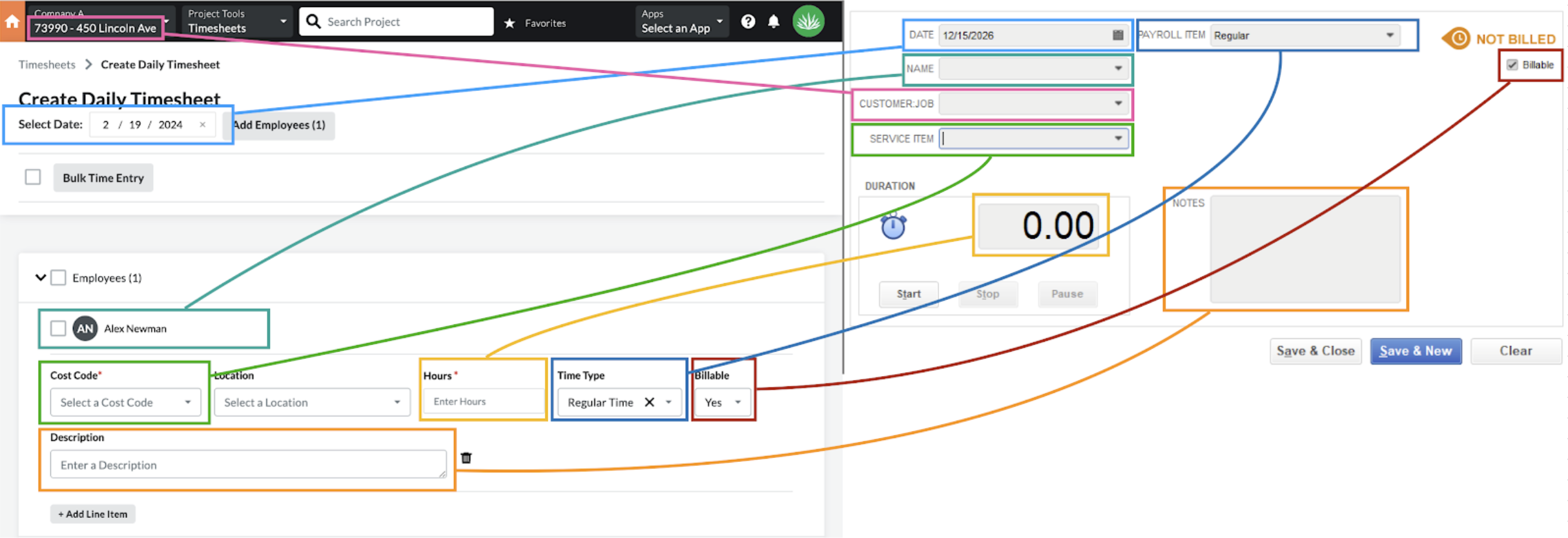 QBD and Procore Visual Mapping