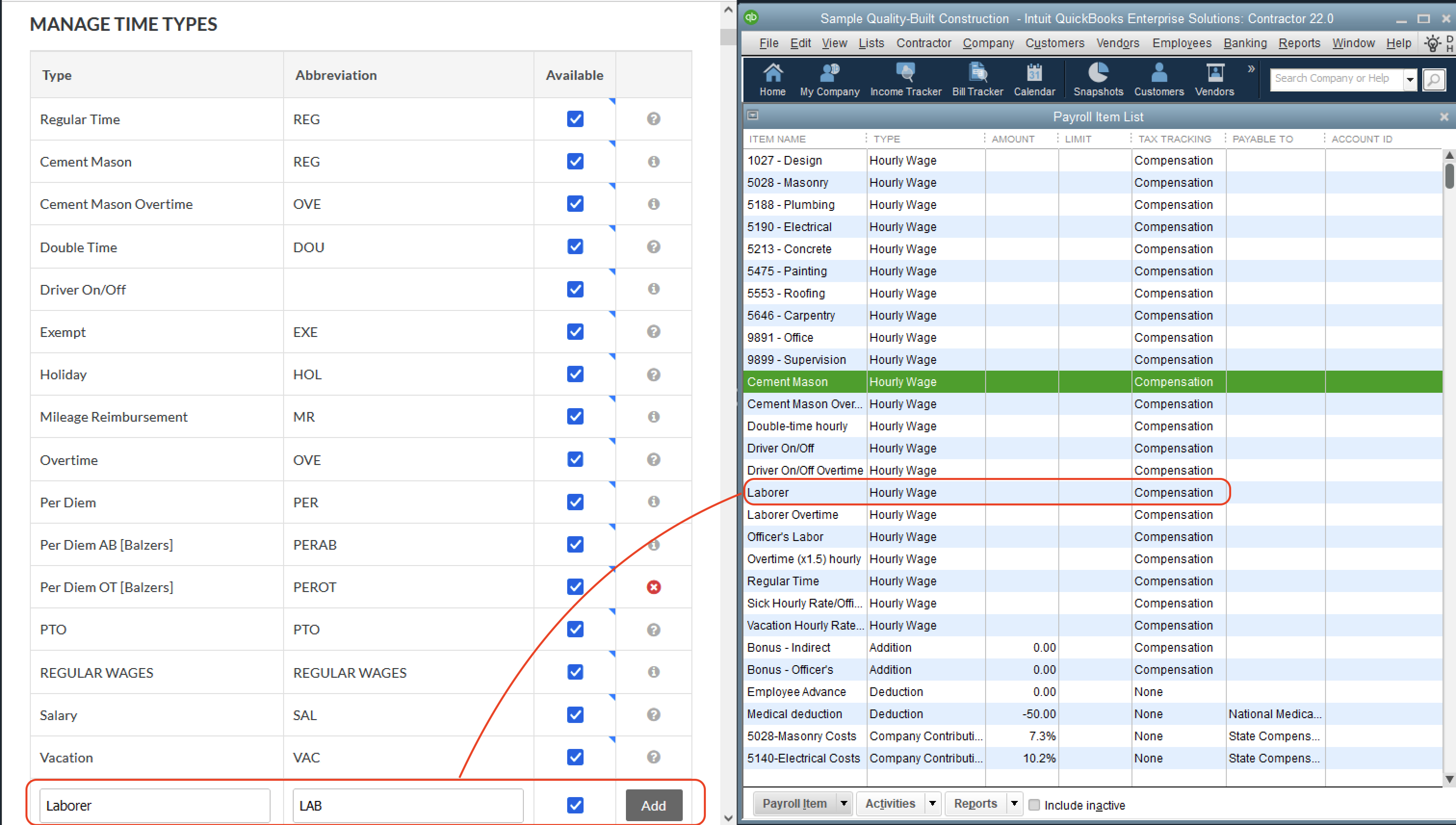 QBD and Procore Visual Mapping