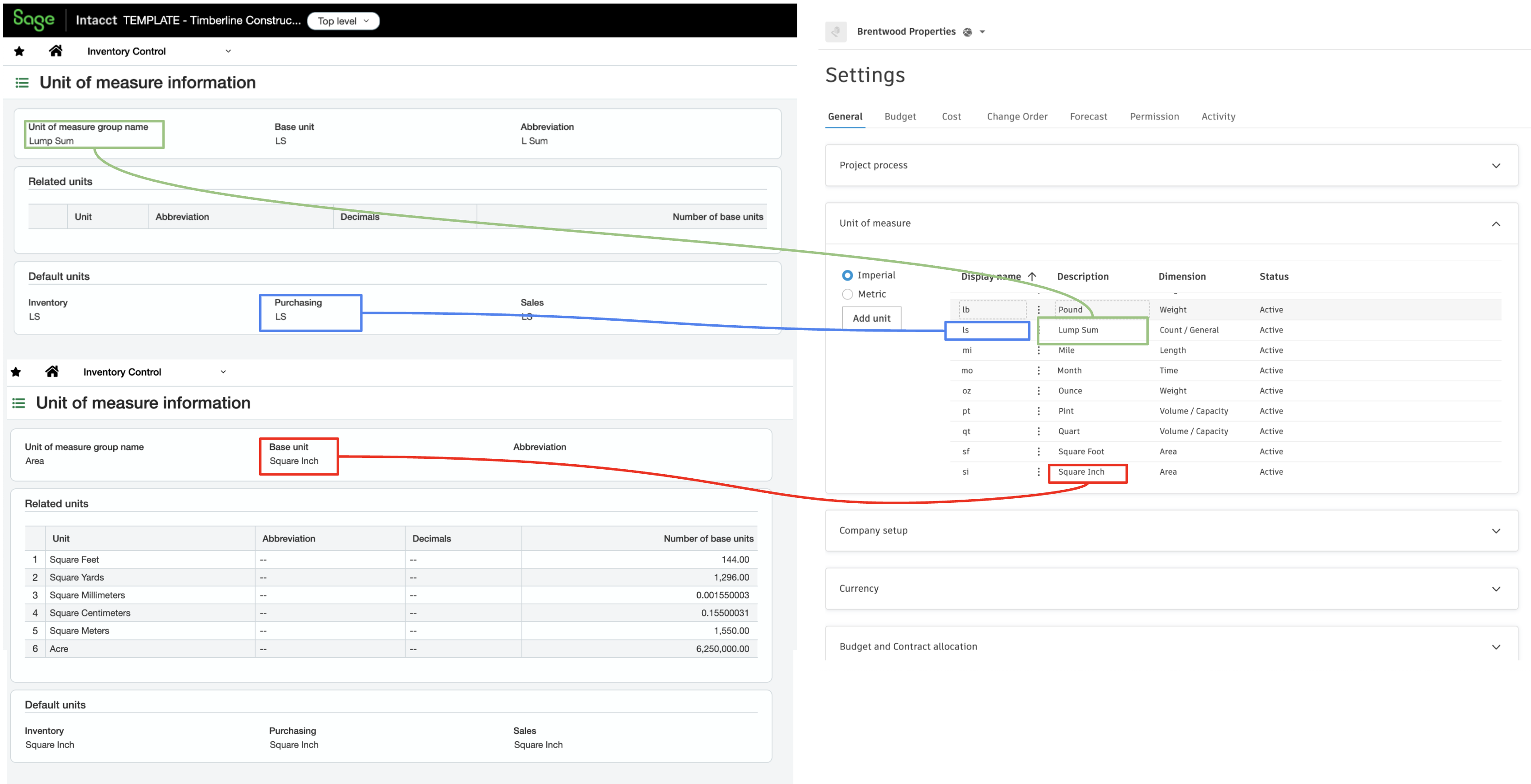 Autodesk Build and Sage Intacct Visual Mapping