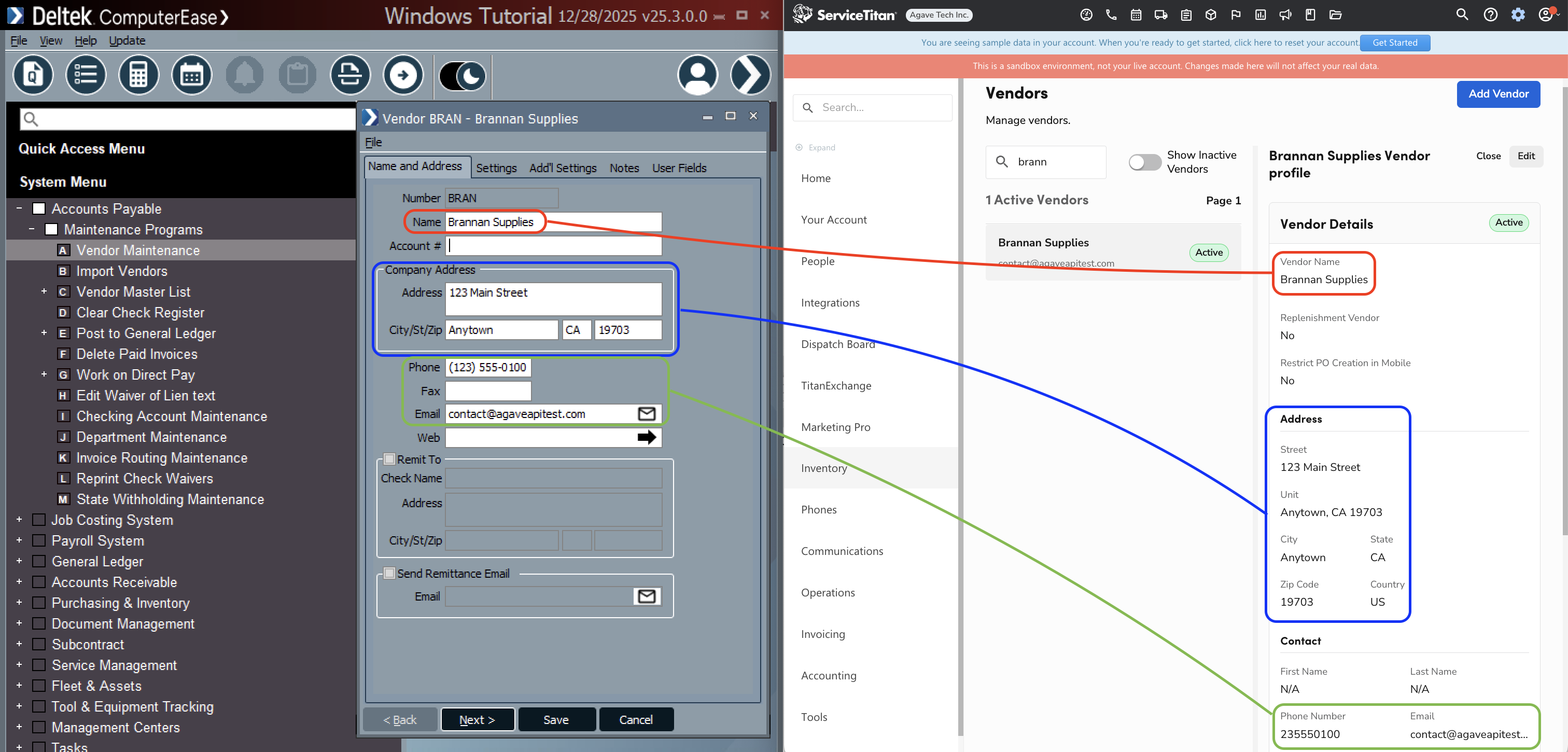 ServiceTitan and Deltek Customers Visual Mapping