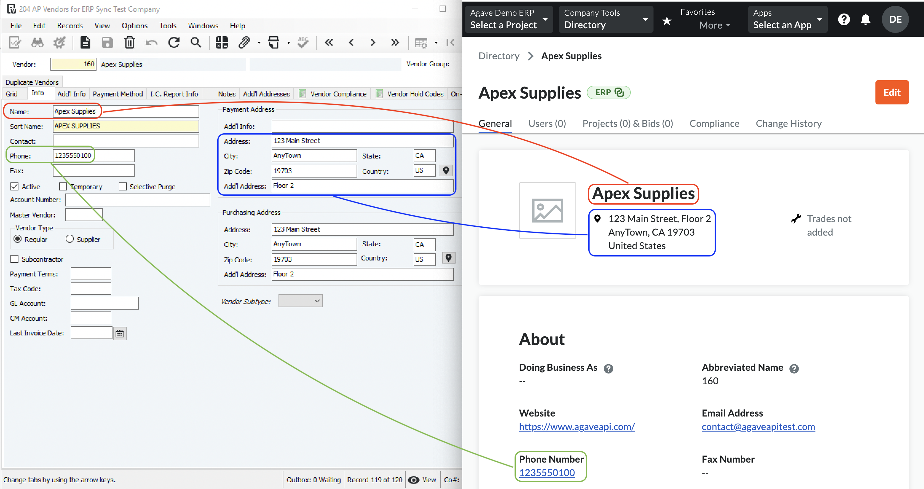 Procore and Vista Visual Mapping